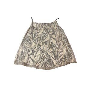 Talbots Petite Silk A-Line Skirt Size 12 Animal Print Beige & Black
